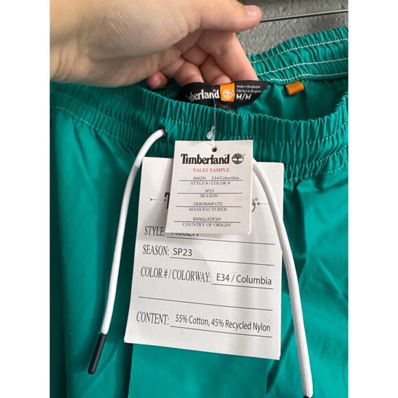 NWT Men's Timberland DWR Lightweight Hiking Pants size M in Teal Neon Gorpcore - Picture 4 of 5